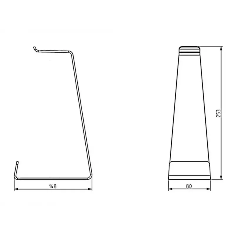 Austiņu turētājs Multibrackets M Headset Holder Galda statīvs Melns