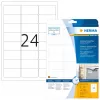 Pašlīmējošās printera etiķetes HERMA Labels A4 āra plēve 63.5x33.9 mm
