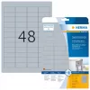 Datu plāksnīšu uzlīmes HERMA 4221 A4 45,7x21,2 mm sudraba