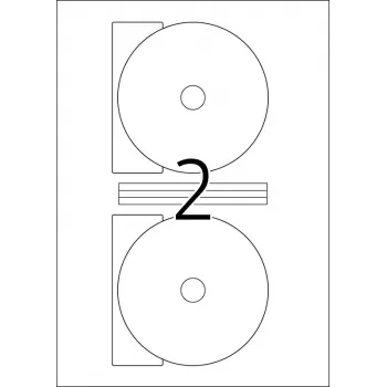 Pašlīmējoša printera etiķete HERMA CD etiķetes Maxi A4 Ø 116 mm