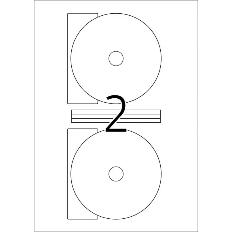 Pašlīmējoša printera etiķete HERMA CD etiķetes Maxi A4 Ø 116 mm