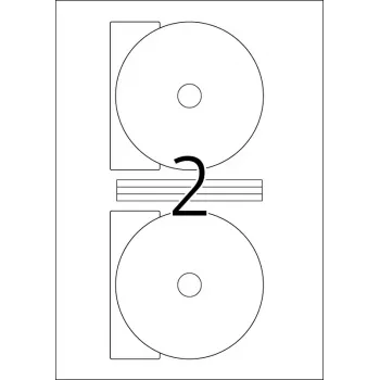 Pašlīmējošās printera etiķetes HERMA CD etiķetes Maxi A4 Ø 116 mm