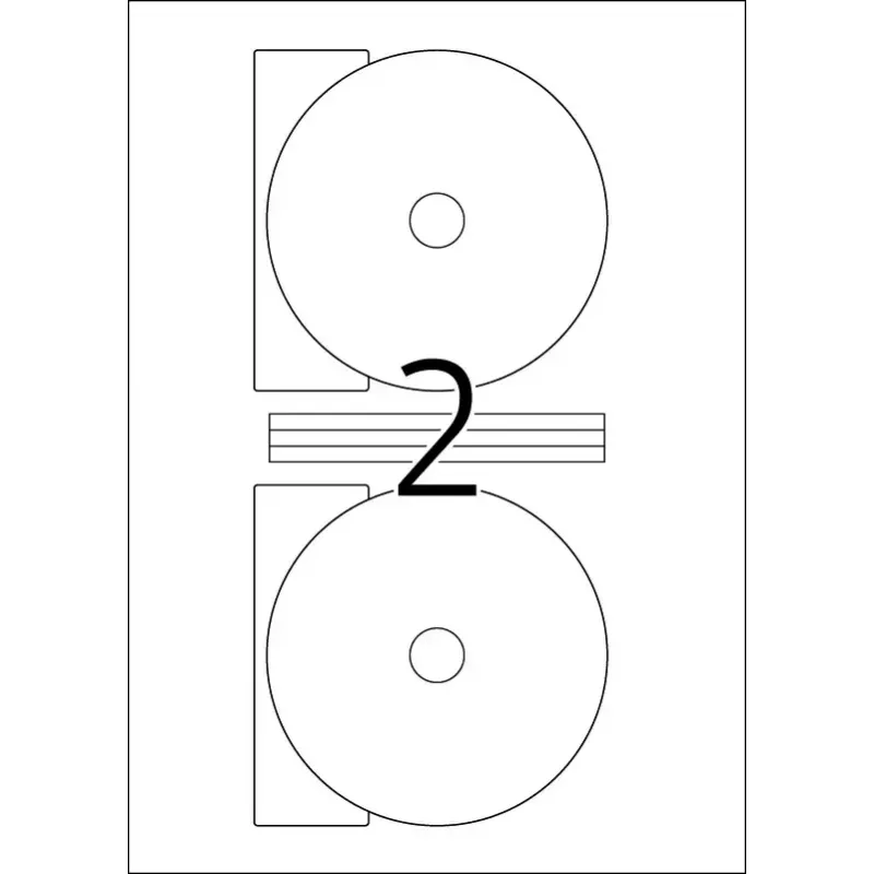Pašlīmējošās printera etiķetes HERMA CD etiķetes Maxi A4 Ø 116 mm