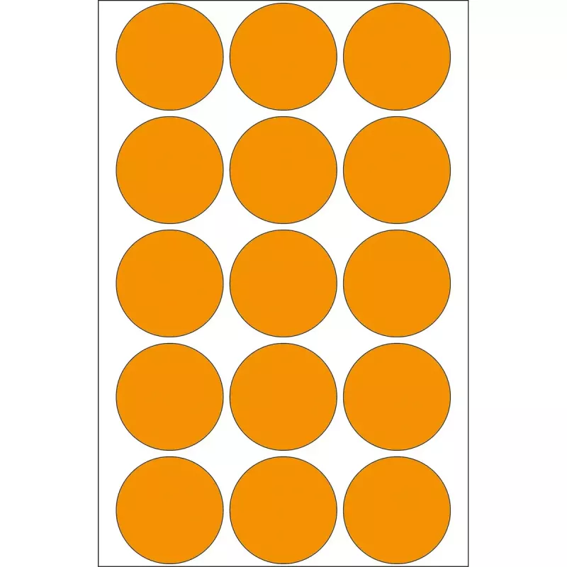 Universālas etiķetes HERMA 2274 spilgti oranžas, apaļas 32mm 360 gab.