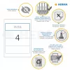 Pašlīmējošās printera etiķetes HERMA File labels A4 192x59 mm