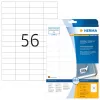 Noņemamas etiķetes HERMA A4 52.5x21.2 mm baltas 1400 gab.