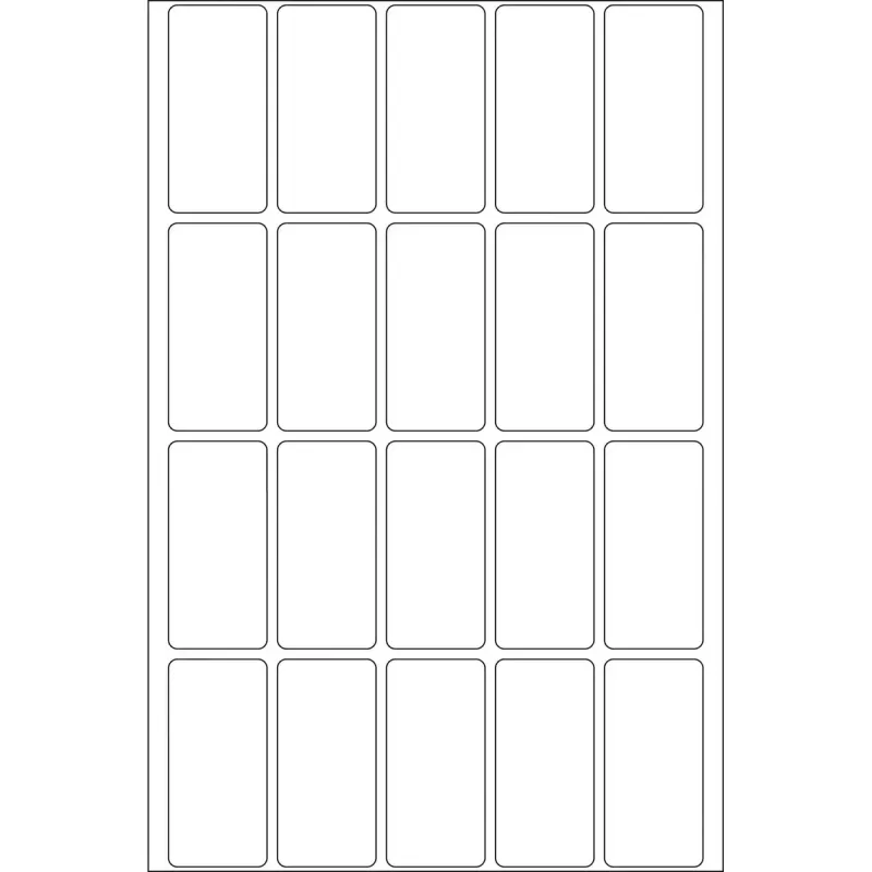 Universālas etiķetes HERMA 19 x 40 mm, balts papīrs, matētas, ar roku rakstāmas