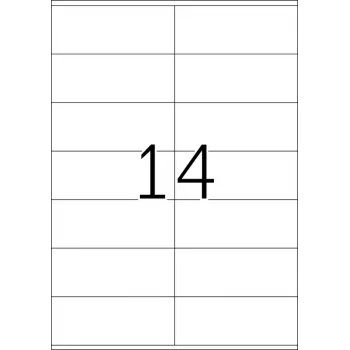 HERMA Premium uzlīmes A4 105x42 mm balts papīrs matēts 1400 gab.