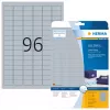 Pašlīmējošās printera etiķetes HERMA Labels A4 30.5x16.9 mm sudraba plēve glancēta 2400 gab.
