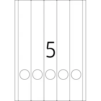 Datņu uzlīmes HERMA A4 38x297 mm balts papīrs matētas necaurredzamas 125 gab.