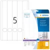 Datņu uzlīmes HERMA A4 38x297 mm balts papīrs matētas necaurredzamas 125 gab.