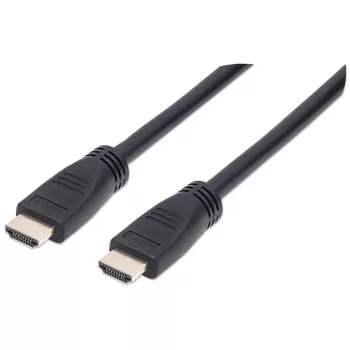 Manhattan HDMI 4K@60Hz kabelis ar Ethernet – CL3 novērtējums, 8m, piemērots lietošanai sienās, visiem 4K un 1080p/HD lietojumiem – jauniniet tagad vai sagatavojieties nākotnei, vīrišķais–vīrišķais, melns, Ultra HD 4k x 2k, mūža garantija, augstākās klases lielātruma
