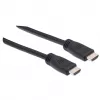 Manhattan HDMI 4K@60Hz kabelis ar Ethernet – CL3 novērtējums, 8m, piemērots lietošanai sienās, visiem 4K un 1080p/HD lietojumiem – jauniniet tagad vai sagatavojieties nākotnei, vīrišķais–vīrišķais, melns, Ultra HD 4k x 2k, mūža garantija, augstākās klases lielātruma