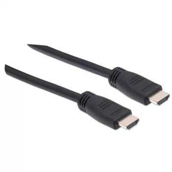 Manhattan HDMI 4K@60Hz kabelis ar Ethernet – CL3 novērtējums, 8m, piemērots lietošanai sienās, visiem 4K un 1080p/HD lietojumiem – jauniniet tagad vai sagatavojieties nākotnei, vīrišķais–vīrišķais, melns, Ultra HD 4k x 2k, mūža garantija, augstākās klases lielātruma