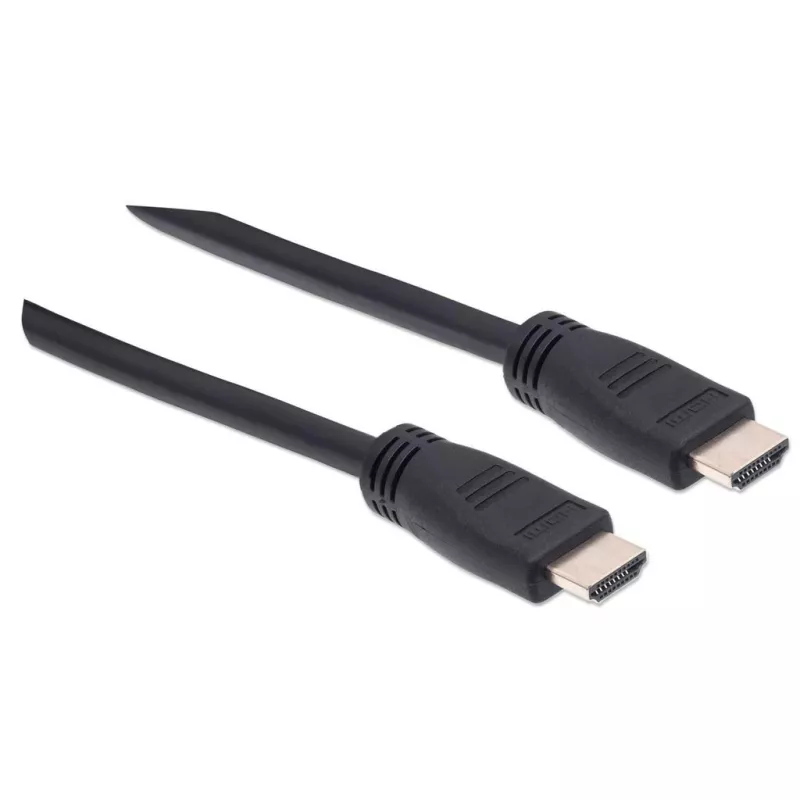 Manhattan HDMI 4K@60Hz kabelis ar Ethernet – CL3 novērtējums, 8m, piemērots lietošanai sienās, visiem 4K un 1080p/HD lietojumiem – jauniniet tagad vai sagatavojieties nākotnei, vīrišķais–vīrišķais, melns, Ultra HD 4k x 2k, mūža garantija, augstākās klases lielātruma
