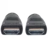 Manhattan HDMI 4K@60Hz kabelis ar Ethernet – CL3 novērtējums, 8m, piemērots lietošanai sienās, visiem 4K un 1080p/HD lietojumiem – jauniniet tagad vai sagatavojieties nākotnei, vīrišķais–vīrišķais, melns, Ultra HD 4k x 2k, mūža garantija, augstākās klases lielātruma
