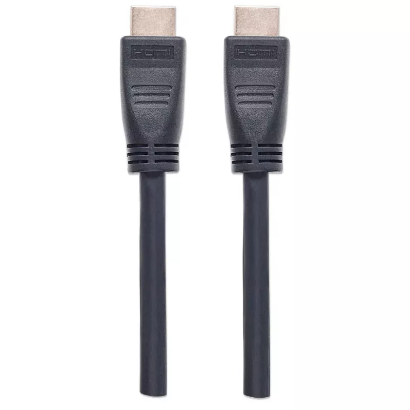 Manhattan HDMI 4K@60Hz kabelis ar Ethernet – CL3 novērtējums, 8m, piemērots lietošanai sienās, visiem 4K un 1080p/HD lietojumiem – jauniniet tagad vai sagatavojieties nākotnei, vīrišķais–vīrišķais, melns, Ultra HD 4k x 2k, mūža garantija, augstākās klases lielātruma