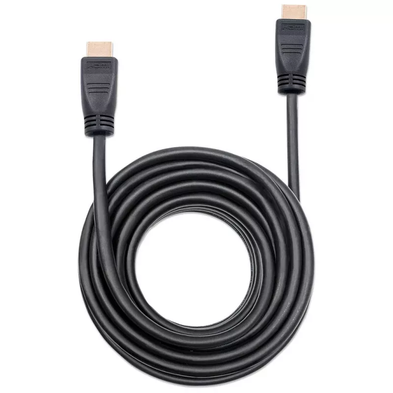Manhattan HDMI 4K@60Hz kabelis ar Ethernet – CL3 novērtējums, 8m, piemērots lietošanai sienās, visiem 4K un 1080p/HD lietojumiem – jauniniet tagad vai sagatavojieties nākotnei, vīrišķais–vīrišķais, melns, Ultra HD 4k x 2k, mūža garantija, augstākās klases lielātruma