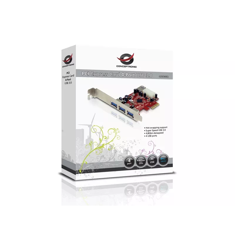 PCI Express karte Conceptronic C4USB3EXI 4 portu USB 3.0