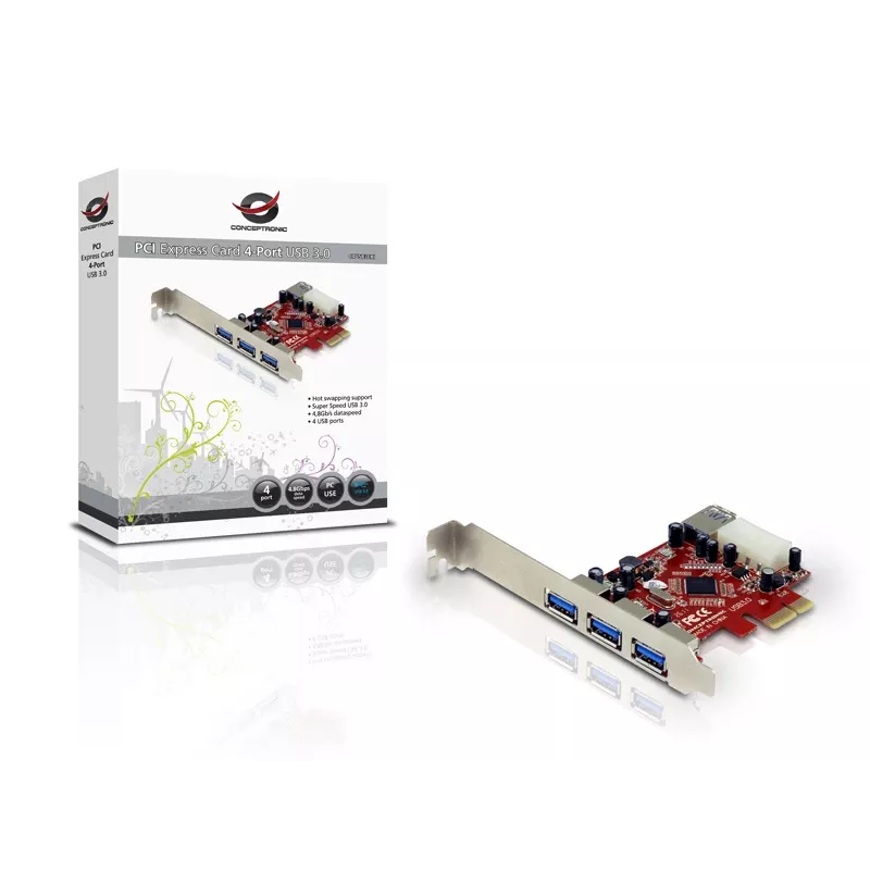 PCI Express karte Conceptronic C4USB3EXI 4 portu USB 3.0