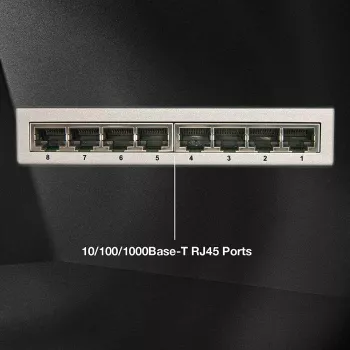 Lindy tīkla komutators - Gigabits, darbvirsmas, 8 portu, 10/100/1000
