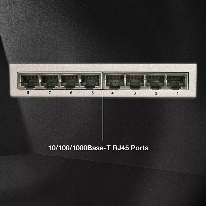 Lindy tīkla komutators - Gigabits, darbvirsmas, 8 portu, 10/100/1000