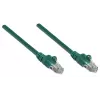 Intellinet tīkla savienojuma kabelis, Cat5e, 10 m, zaļš, CCA, U/UTP, PVC, RJ45, zeltīti kontakti, bez aizķeršanās, ar aizsarguzmavu, mūža garantija