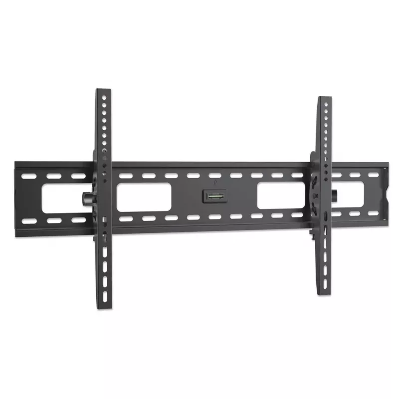 Manhattan sienas stiprinājums televizoriem un monitoriem (noliecams), ekrāniem no 37 collām līdz 75 collām, VESA saderība: visi no 200x200 mm līdz 800x400 mm – pārbaudiet četru montāžas caurumu izmērus ekrāna aizmugurē, lai pārliecinātos par piemērotību, maks. 75 kg, melns, kronšteins