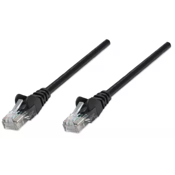 Intellinet Network komutācijas kabelis, Cat6, 15m, Melns, CCA, U/UTP, PVC, RJ45, Gold Plated Contacts, Snagless, Booted, Lifetime Warranty