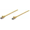 Intellinet tīkla komutācijas kabelis, Cat6, 10 m, dzeltens, CCA, U/UTP, PVC, RJ45, zelta pārklājuma kontakti, bez aizķeršanās, aizsargapvalks, mūža garantija