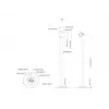 Multibrackets M Pro Series viena staba grīdas pamatne ar 10 kg ietilpību 17,8-76,2 cm