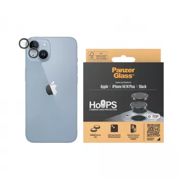 PanzerGlass ® Hoops® Kameras objektīva aizsargs melns iPhone 14 | 14 Plus