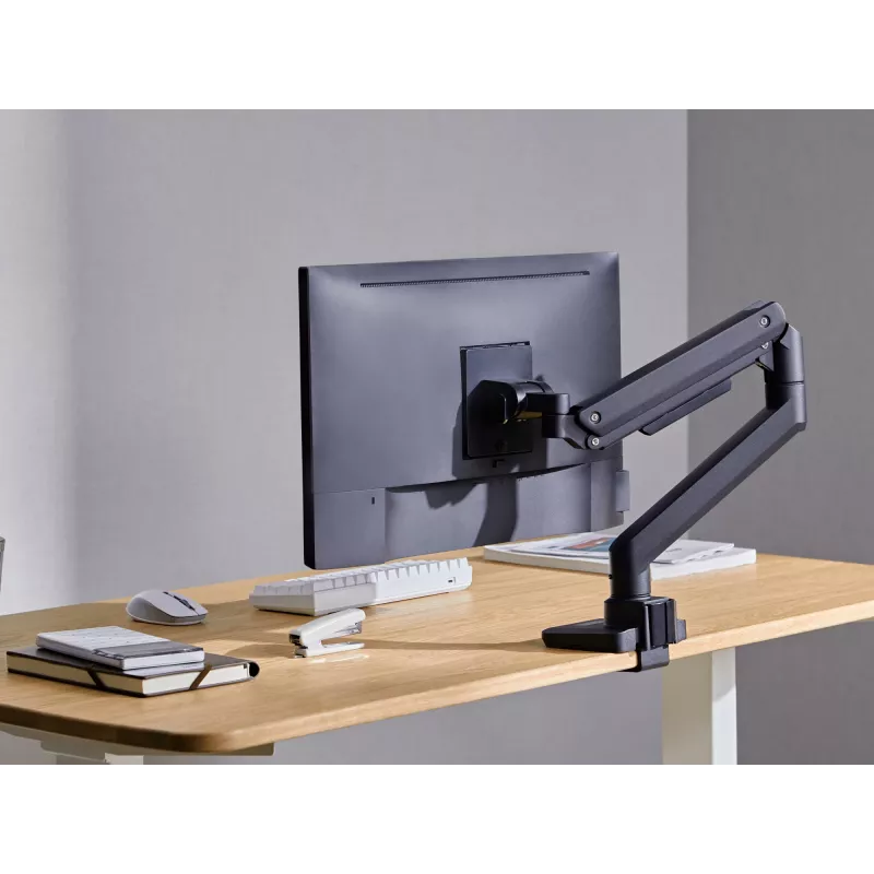 Equip 17 collu-49 collu smagajam režīmam paredzēts monitora galda stiprinājuma kronšteins, melns