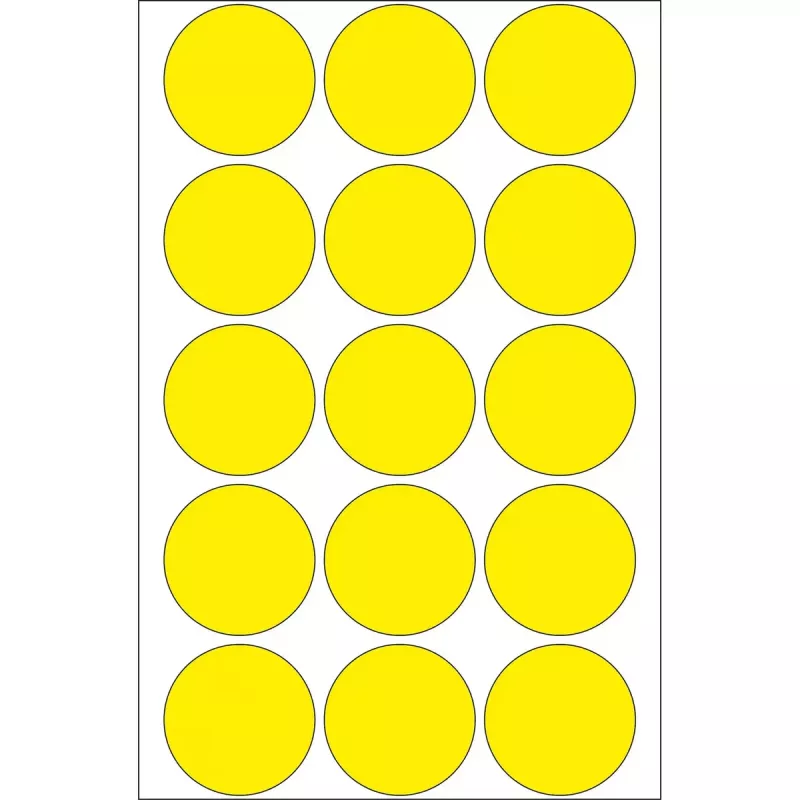 Daudzfunkciju uzlīmes HERMA 2271 apaļas dzeltenas Ø 32 mm 480 gab.