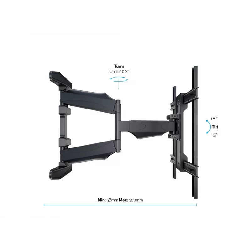 Pilnas kustības divu monitoru stiprinājums Multibrackets M VESA Flexarm XL