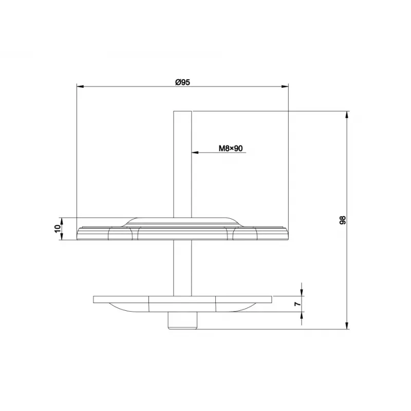 Multibrackets M VESA Deskmount Officeline Grommet Base Melns