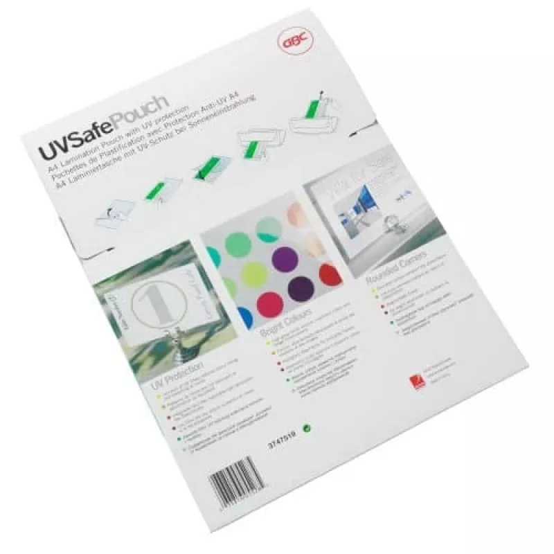 GBC Laminēšanas plēves kabata A4 UV Safe 150 mikroni, spīdīga, A4, 100 gab.