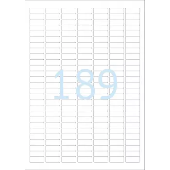 Pašlīmējošā printera etiķete HERMA Labels A4 25,4x10 mm balta īpaši stipra adhēzija papīrs matēts 4725 gab.