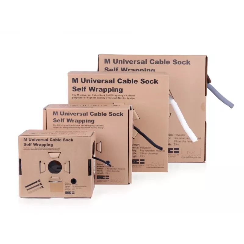 Multibrackets M Universal kabelis Sock pašaptverošs 10mm melns 25m