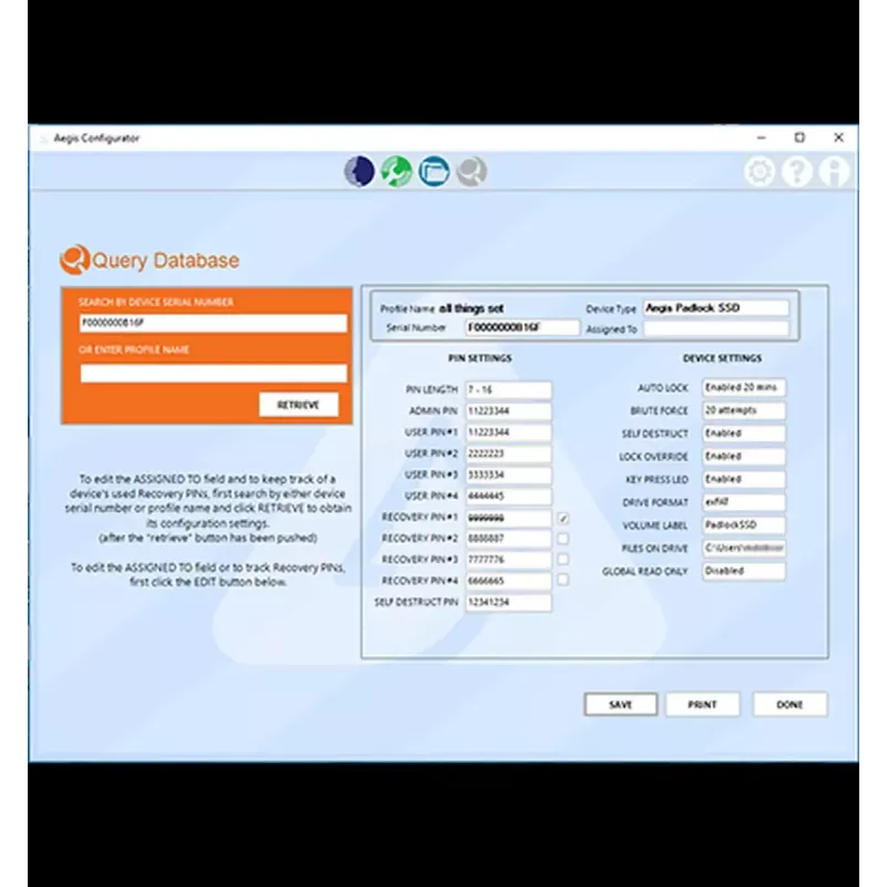 USB centrmezgls Apricorn Aegis Configurator AP-CONFIG-KIT-EMEA