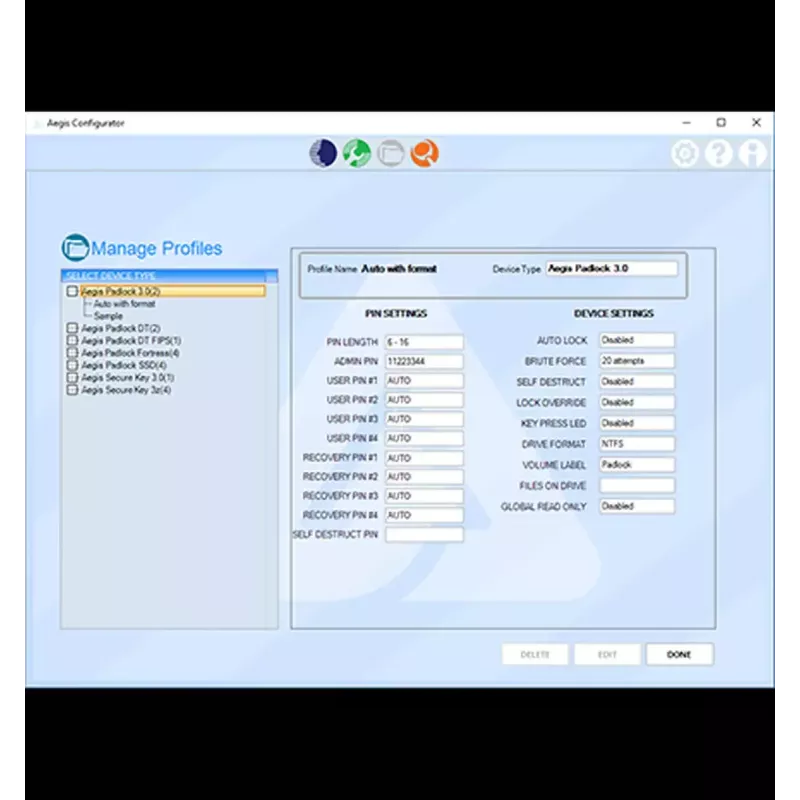 USB centrmezgls Apricorn Aegis Configurator AP-CONFIG-KIT-EMEA