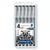 Fineliner Staedtler 308 SB6P Melns 6 gab.