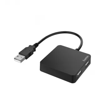 Hama 00200121 saskarnes centrmezgls USB 2.0 480 Mbit/s Melns