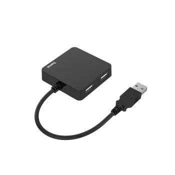 Hama 00200121 saskarnes centrmezgls USB 2.0 480 Mbit/s Melns