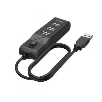 Hama 00200118 saskarnes centrmezgls USB 2.0 480 Mbit/s, melns