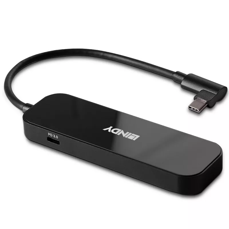 Lindy 43334 USB 3.2 Gen 1 Type-C centrmezgls, 4 portas