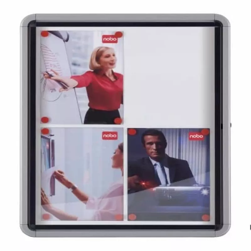 Nobo Premium Plus āra magnētiskais bloķējamais ziņojumu dēlis 4xA4