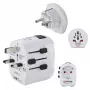 Hama World Travel Pro Light USB strāvas kontaktdakšas adapteris Universāls Balts