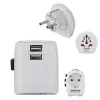 Hama World Travel Pro Light USB strāvas kontaktdakšas adapteris Universāls Balts