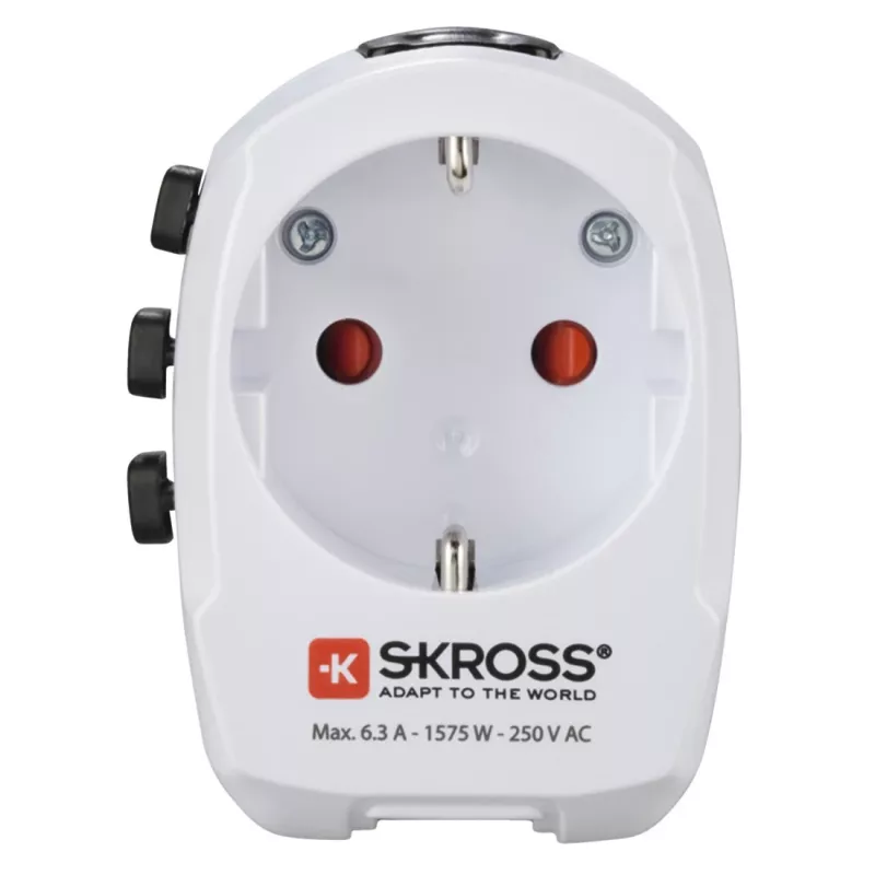 Hama World Travel Pro Light USB strāvas kontaktdakšas adapteris Universāls Balts